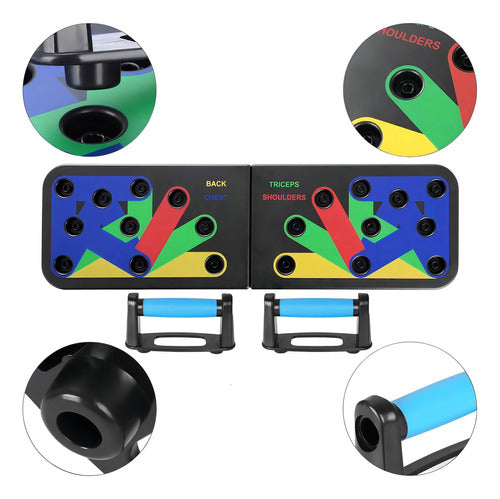 Tablero Full Flexiones De Brazos - Push Up Profesional / Fit