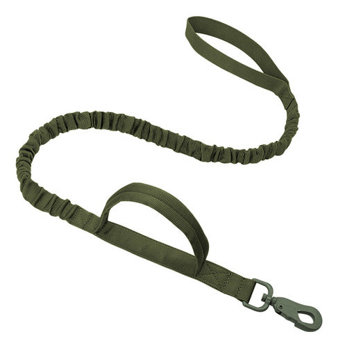 Correa Táctica Resistente Ajustable Doble Asa Para Perros