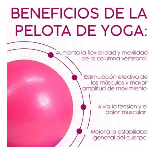 Pelota Pilates 55cm Pelota Yoga Pelota Pilates Ejercicio