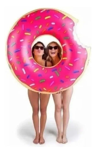 Flotador Inflable Diseño Donut 120cm Piscinas Verano Niños