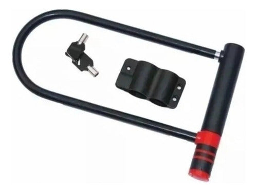 Candado U Lock Para Bicicleta Y Moto 2 Llaves Anti Robo